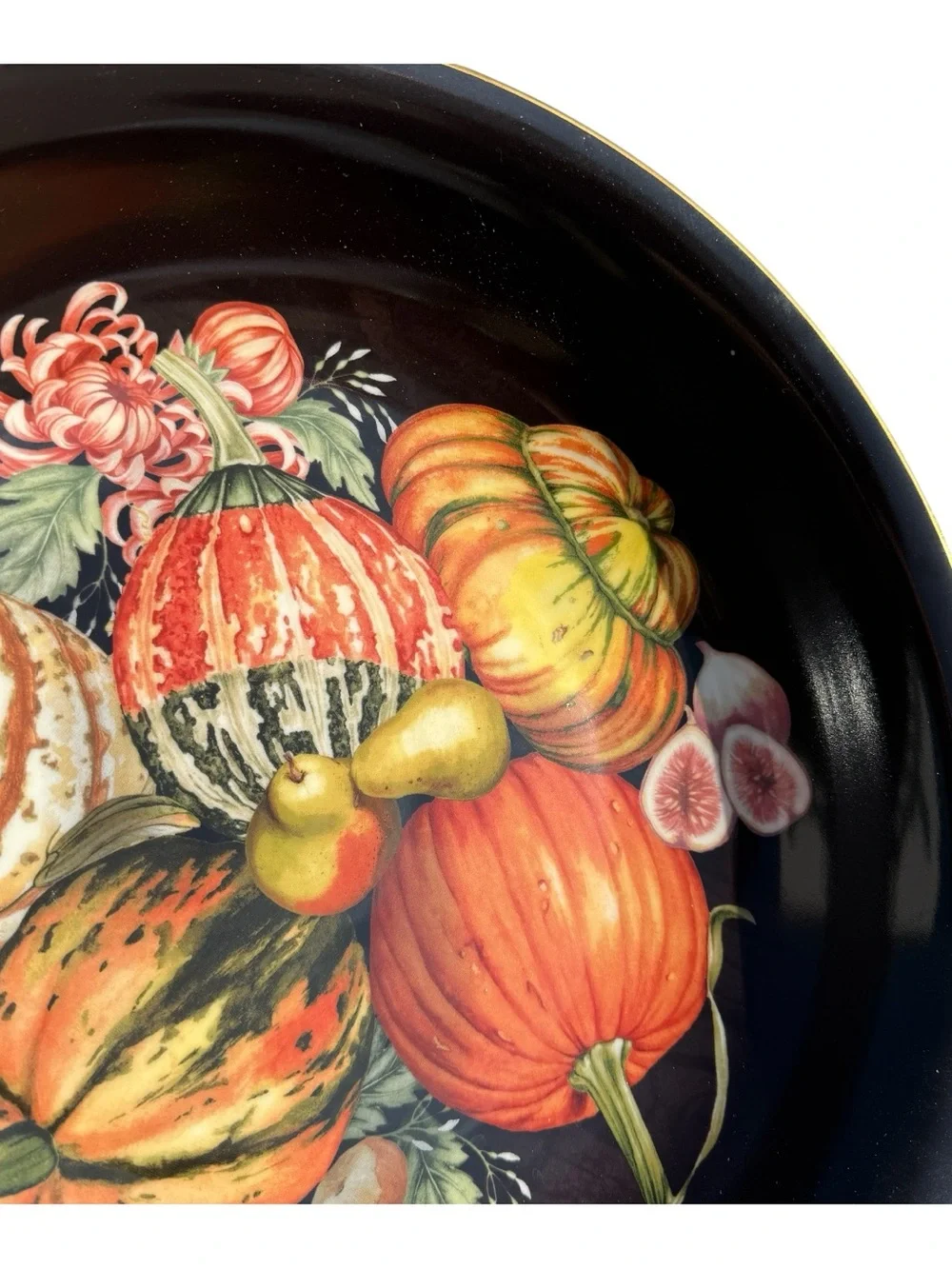 Williams Sonoma Harvest Pumpkin Large Serving Bowl Retired Thanksgiving 13.5”